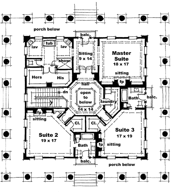 Plan For Large Plantation Home 2 Custom Home Builder Digest